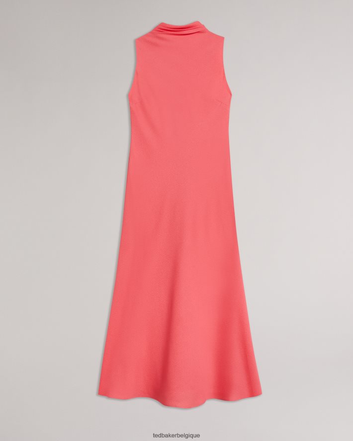 être Ted Baker femmes robe nuisette mi-longue sans manches à col bénitier eleanar corail FR8J42203 vêtements