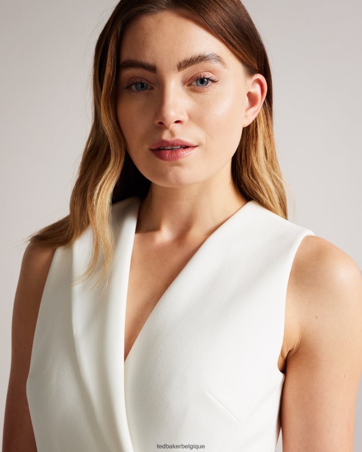 être Ted Baker femmes robe moulante avec coutures tilolah Ivoire FR8J42232 vêtements