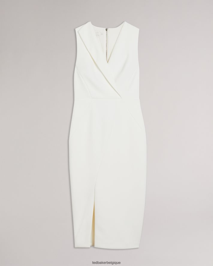 être Ted Baker femmes robe moulante avec coutures tilolah Ivoire FR8J42232 vêtements
