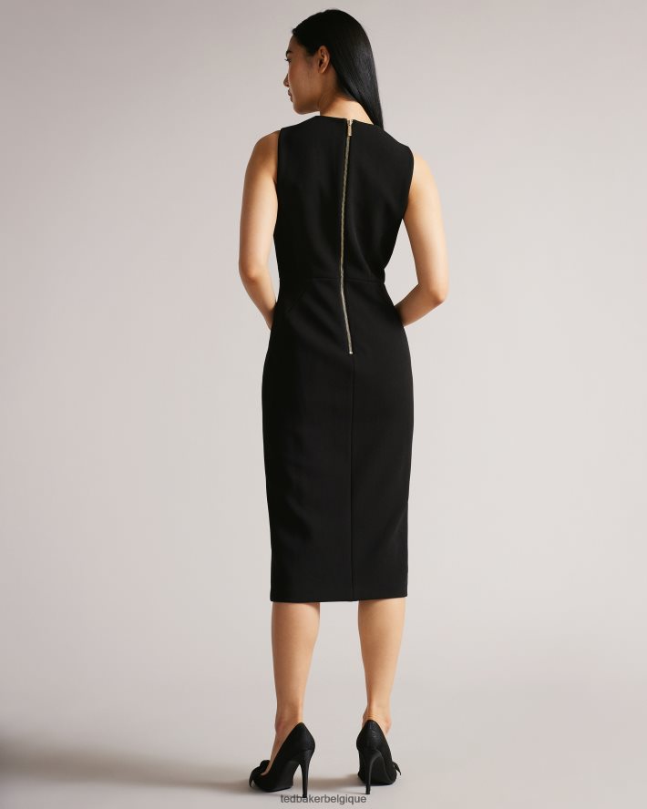 être Ted Baker femmes robe moulante avec coutures tilolah noir FR8J42262 vêtements