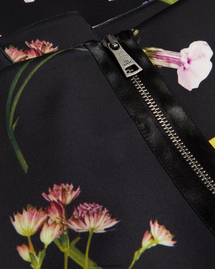 être Ted Baker femmes robe moulante style Bardot à fleurs Loveina noir FR8J42172 vêtements