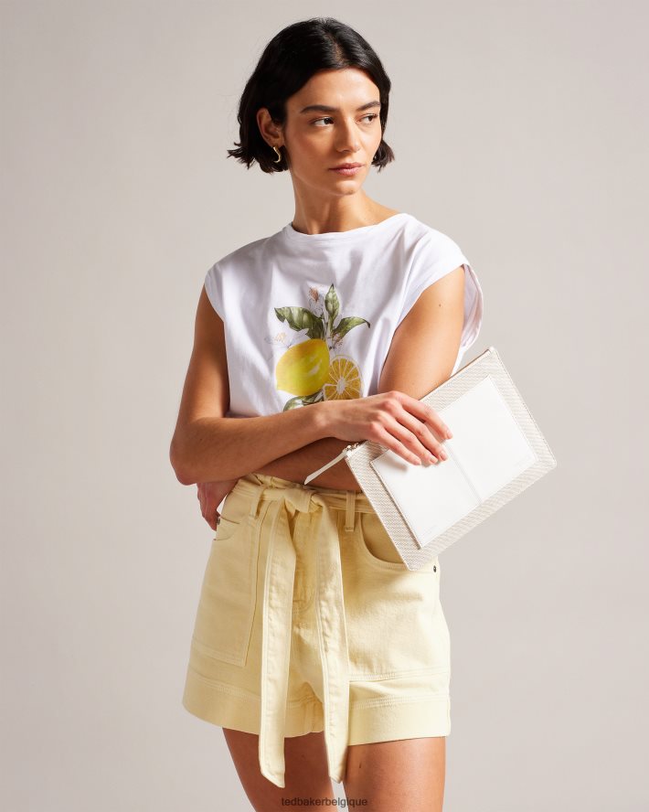être Ted Baker femmes pochette en toile aksina écru FR8J42779 Sacs