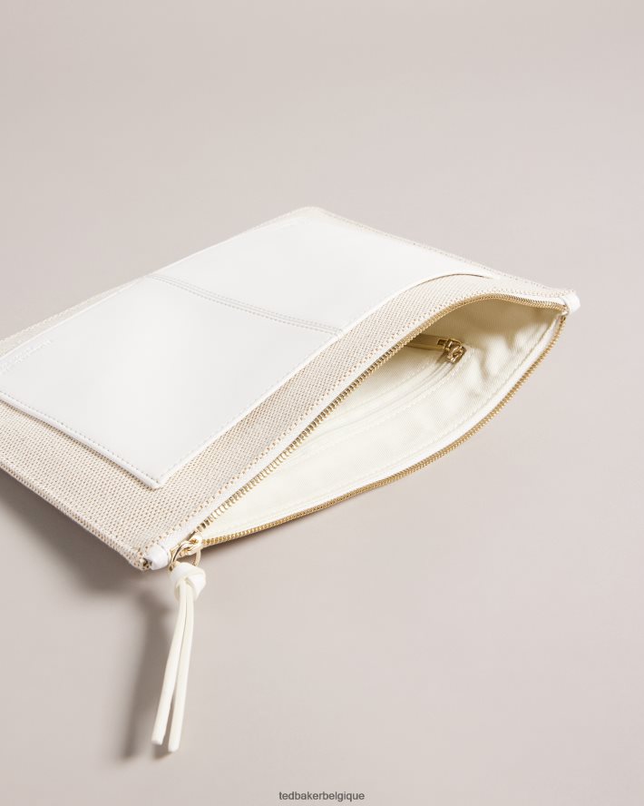 être Ted Baker femmes pochette en toile aksina écru FR8J42779 Sacs