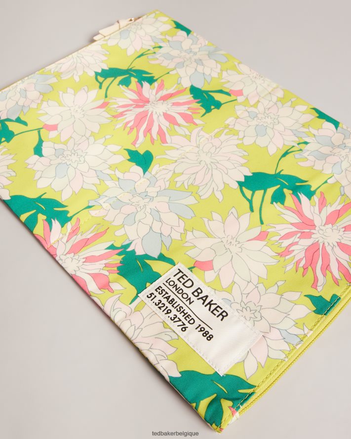 être Ted Baker femmes pochette humide et sèche florale abbigal jaune FR8J421131 Sacs