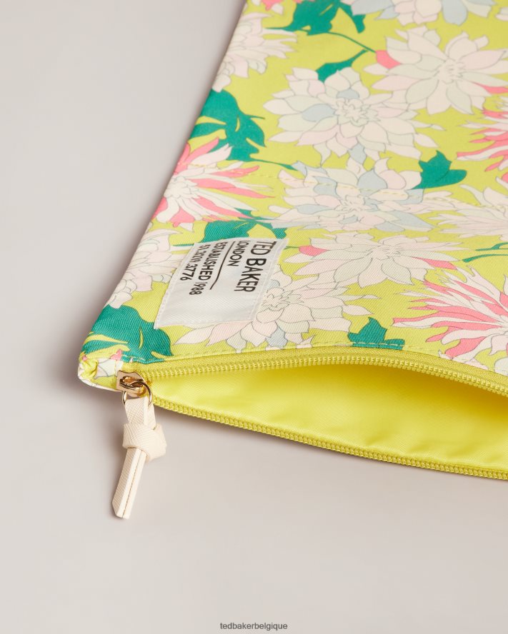 être Ted Baker femmes pochette humide et sèche florale abbigal jaune FR8J421131 Sacs