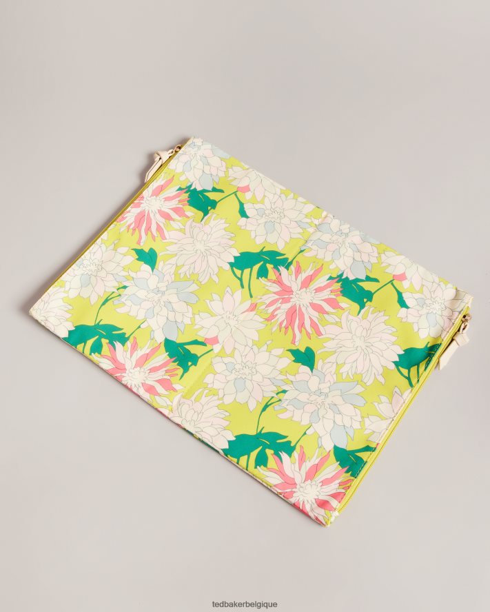être Ted Baker femmes pochette humide et sèche florale abbigal jaune FR8J421131 Sacs