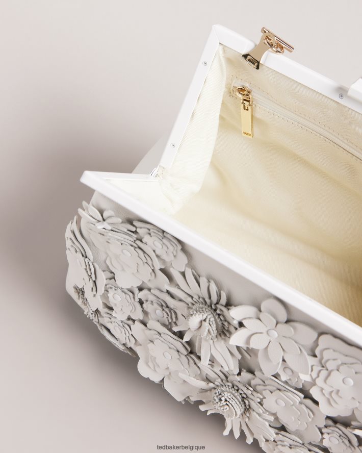 être Ted Baker femmes felorr pochette à fleurs appliquées écru FR8J42695 Sacs