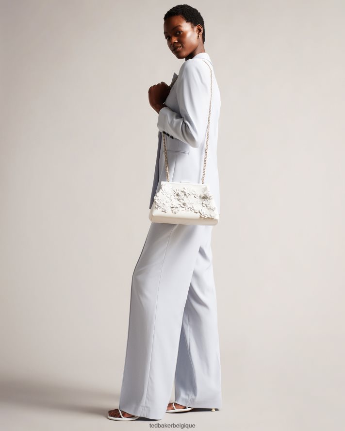 être Ted Baker femmes felorr pochette à fleurs appliquées écru FR8J42695 Sacs