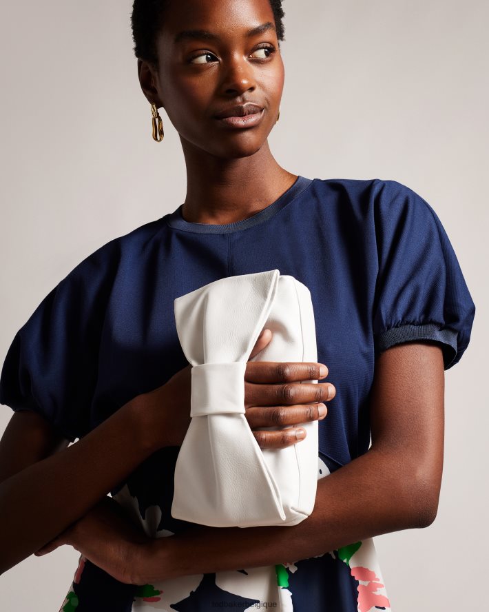 être Ted Baker femmes pochette niasa à détail de nœud écru FR8J42713 Sacs