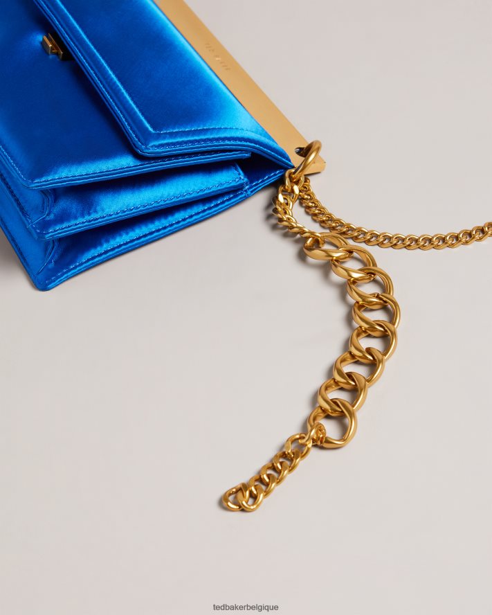 être Ted Baker femmes Kialynn - Mini sac porté épaule à grosse chaîne bleu FR8J42675 Sacs