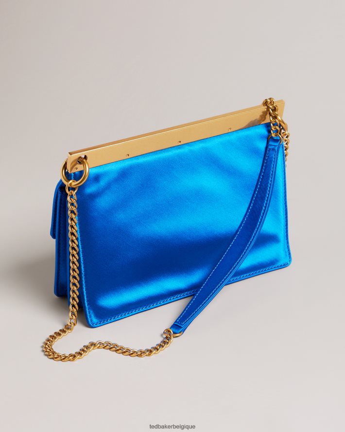 être Ted Baker femmes Kialynn - Mini sac porté épaule à grosse chaîne bleu FR8J42675 Sacs
