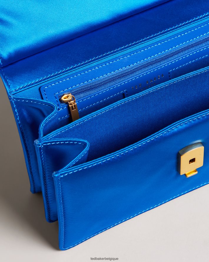 être Ted Baker femmes Kialynn - Mini sac porté épaule à grosse chaîne bleu FR8J42675 Sacs