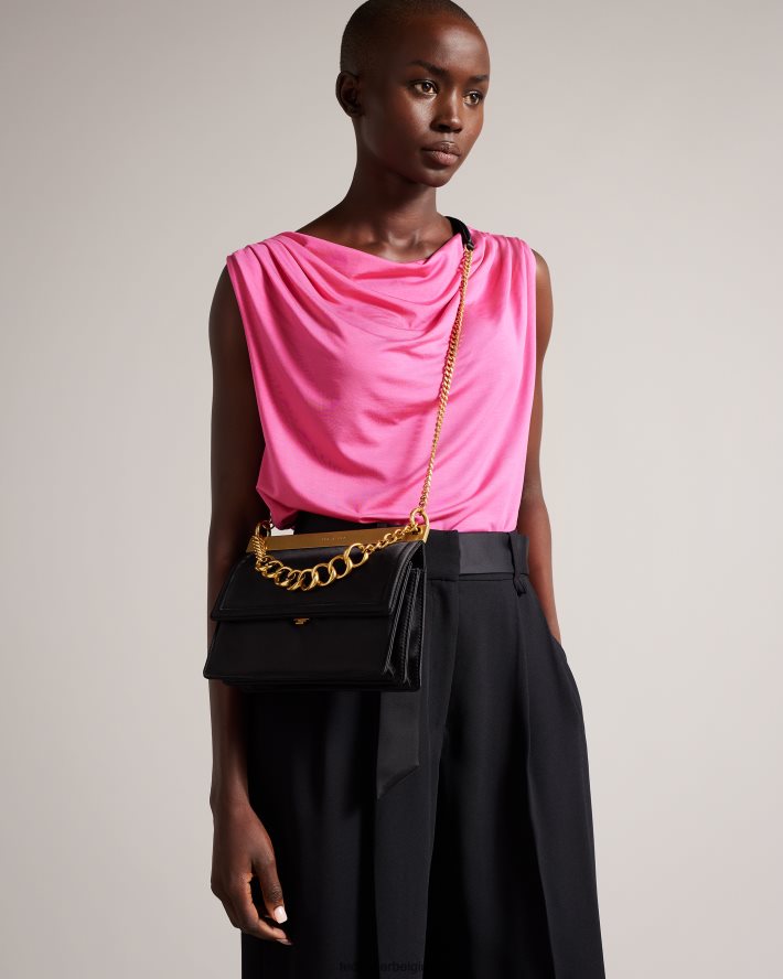 être Ted Baker femmes Kialynn - Mini sac porté épaule à grosse chaîne noir FR8J42676 Sacs