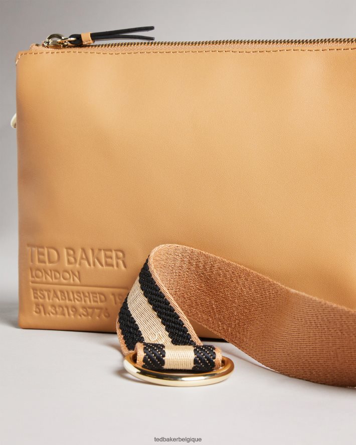 être Ted Baker femmes Sac bandoulière en sangle de marque Darceyy chameau FR8J42749 Sacs