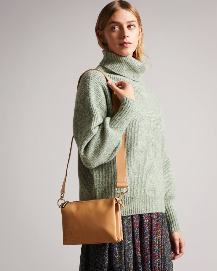 être Ted Baker femmes Sac bandoulière en sangle de marque Darceyy chameau FR8J42749 Sacs