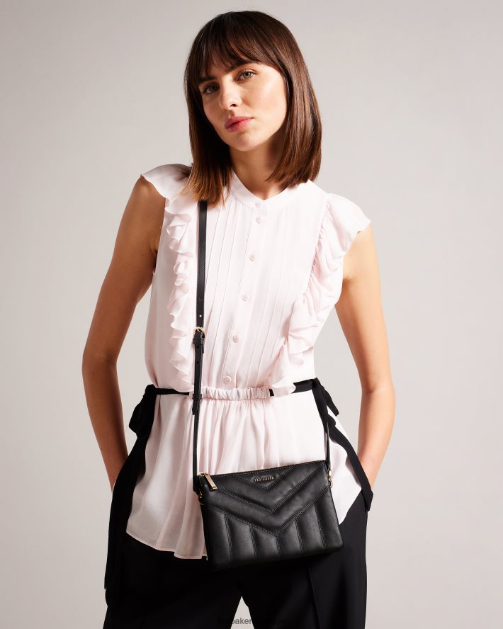 être Ted Baker femmes ayasini - sac bandoulière matelassé noir FR8J42789 Sacs