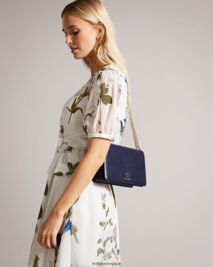 être Ted Baker femmes jorjey - sac bandoulière à œillets et fleurs bleu foncé FR8J42814 Sacs