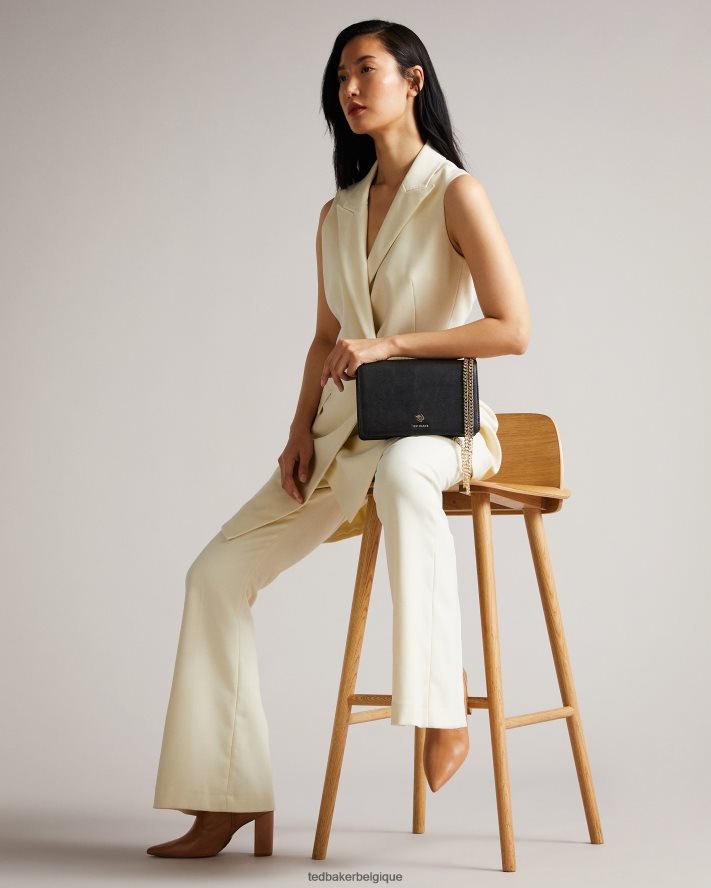 être Ted Baker femmes jorjey - sac bandoulière à œillets et fleurs noir FR8J42709 Sacs