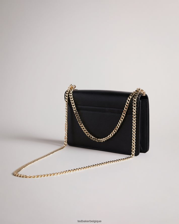 être Ted Baker femmes jorjey - sac bandoulière à œillets et fleurs noir FR8J42709 Sacs