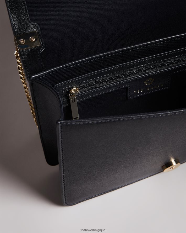 être Ted Baker femmes jorjey - sac bandoulière à œillets et fleurs noir FR8J42709 Sacs