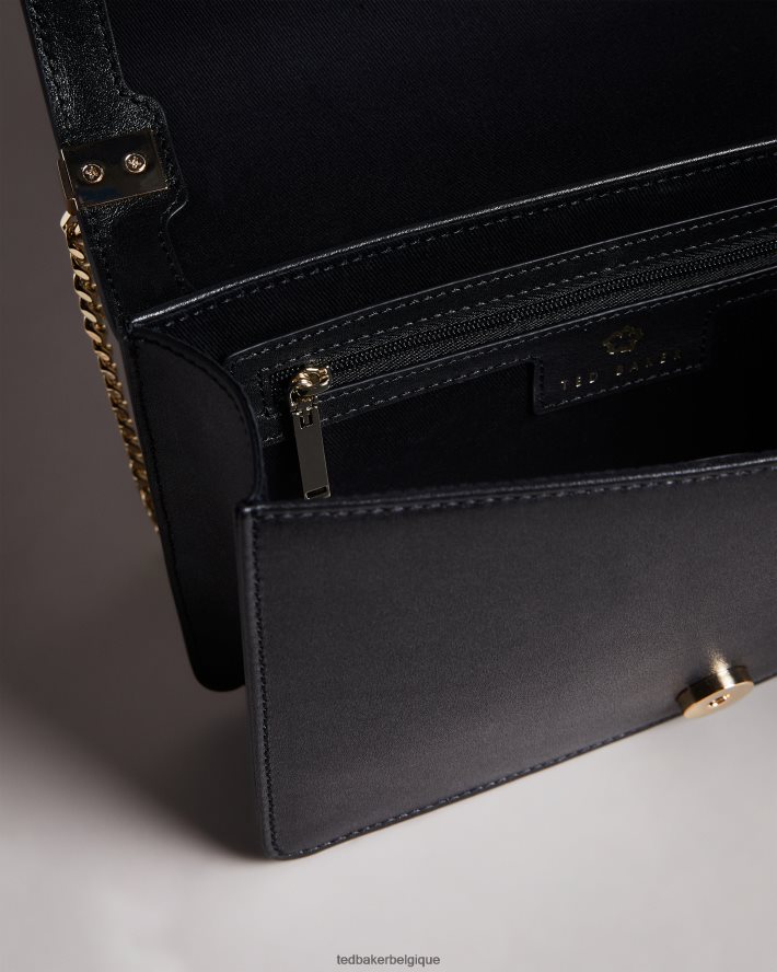 être Ted Baker femmes jorjey - sac bandoulière à œillets et fleurs noir FR8J42709 Sacs