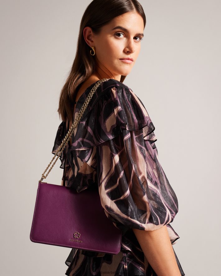 être Ted Baker femmes jorjey - sac bandoulière à œillets et fleurs sang de bœuf FR8J42674 Sacs