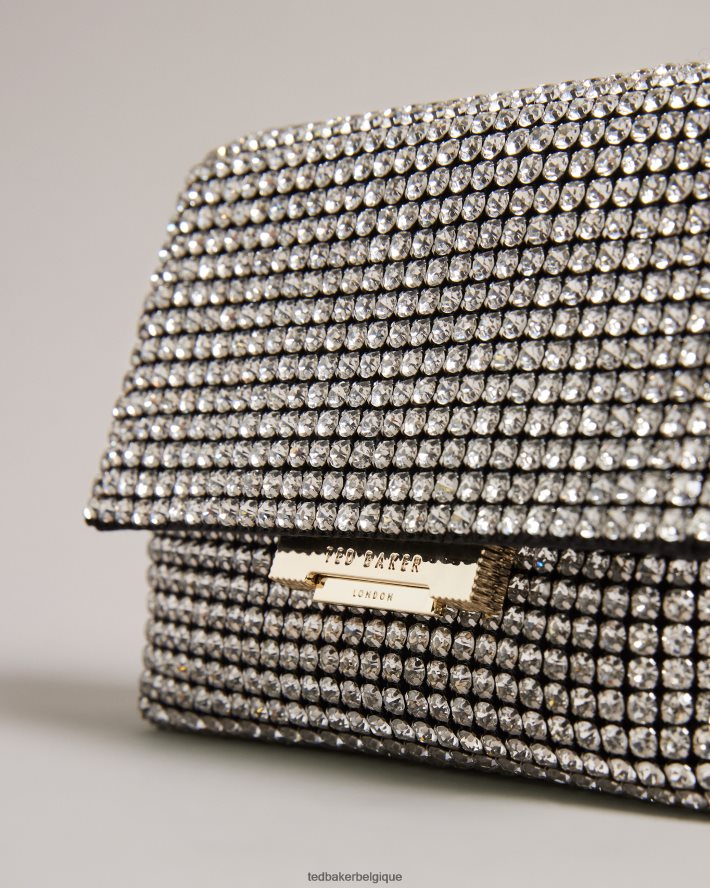 être Ted Baker femmes mini sac bandoulière à cristaux scintillants argent FR8J42739 Sacs