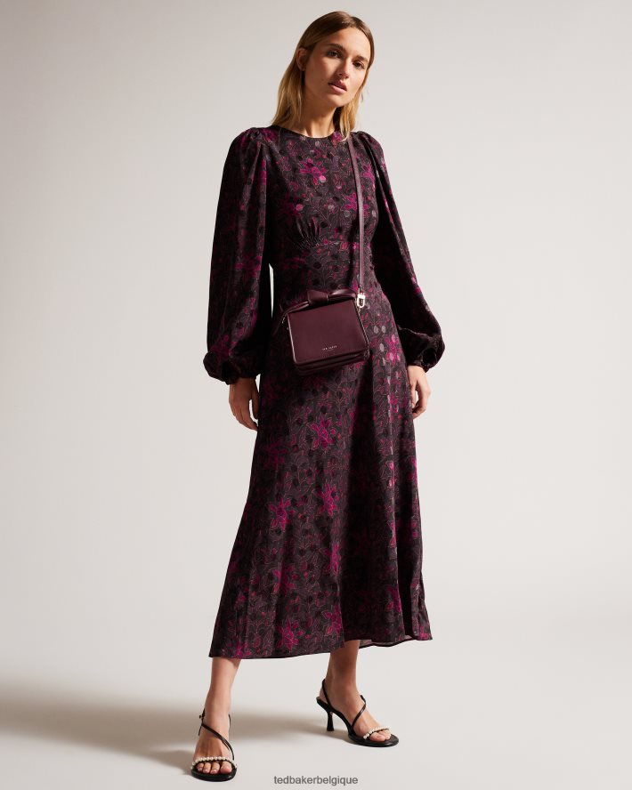 être Ted Baker femmes niyah - mini sac bandoulière à nœud doux violet foncé FR8J42678 Sacs