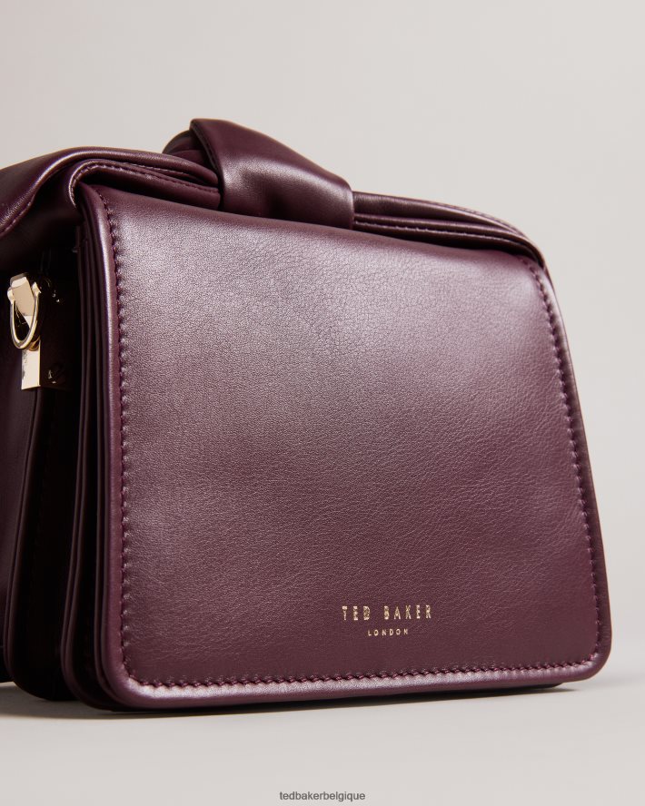 être Ted Baker femmes niyah - mini sac bandoulière à nœud doux violet foncé FR8J42678 Sacs
