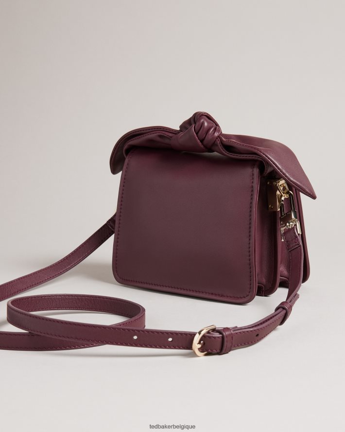 être Ted Baker femmes niyah - mini sac bandoulière à nœud doux violet foncé FR8J42678 Sacs