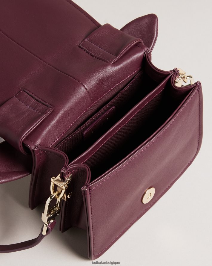 être Ted Baker femmes niyah - mini sac bandoulière à nœud doux violet foncé FR8J42678 Sacs
