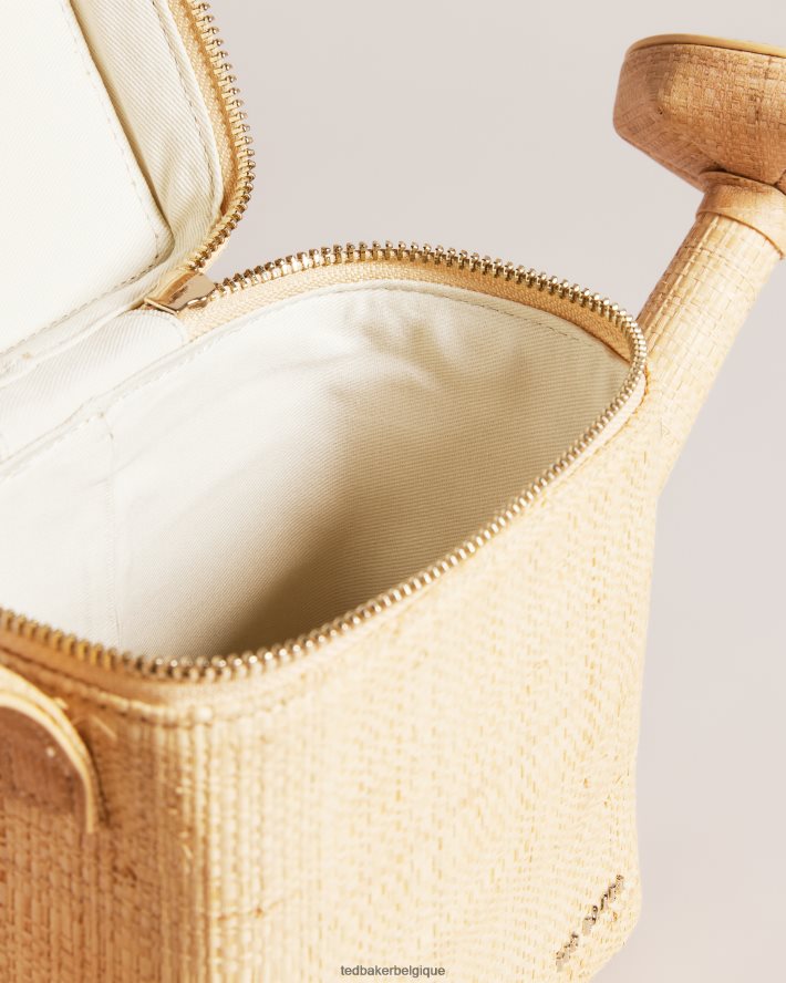 être Ted Baker femmes sac bandoulière arrosoir en paille watrcan naturel FR8J42805 Sacs