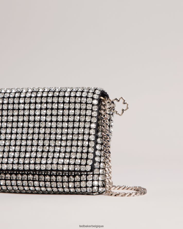 être Ted Baker femmes sac bandoulière à cristaux gliteri argent FR8J42813 Sacs