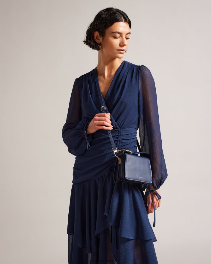 être Ted Baker femmes sac bandoulière à détail bijou emie bleu foncé FR8J42794 Sacs
