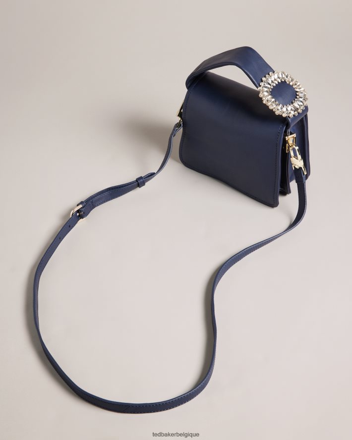 être Ted Baker femmes sac bandoulière à détail bijou emie bleu foncé FR8J42794 Sacs