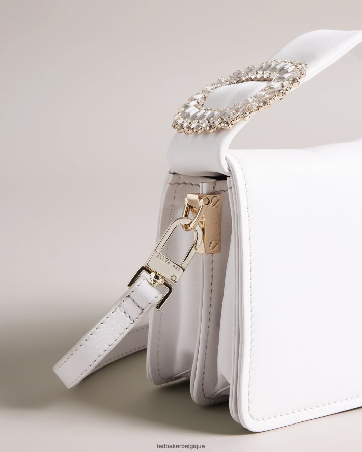 être Ted Baker femmes sac bandoulière à détail bijou emie écru FR8J42759 Sacs