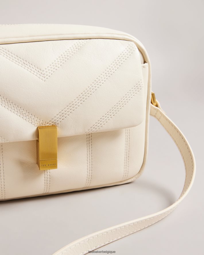 être Ted Baker femmes sac bandoulière doudoune en cuir ayalily Ivoire FR8J42728 Sacs