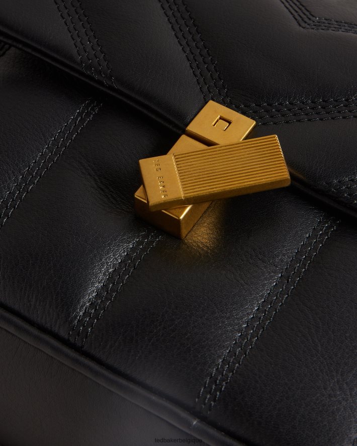 être Ted Baker femmes sac bandoulière doudoune en cuir ayalily noir FR8J42740 Sacs