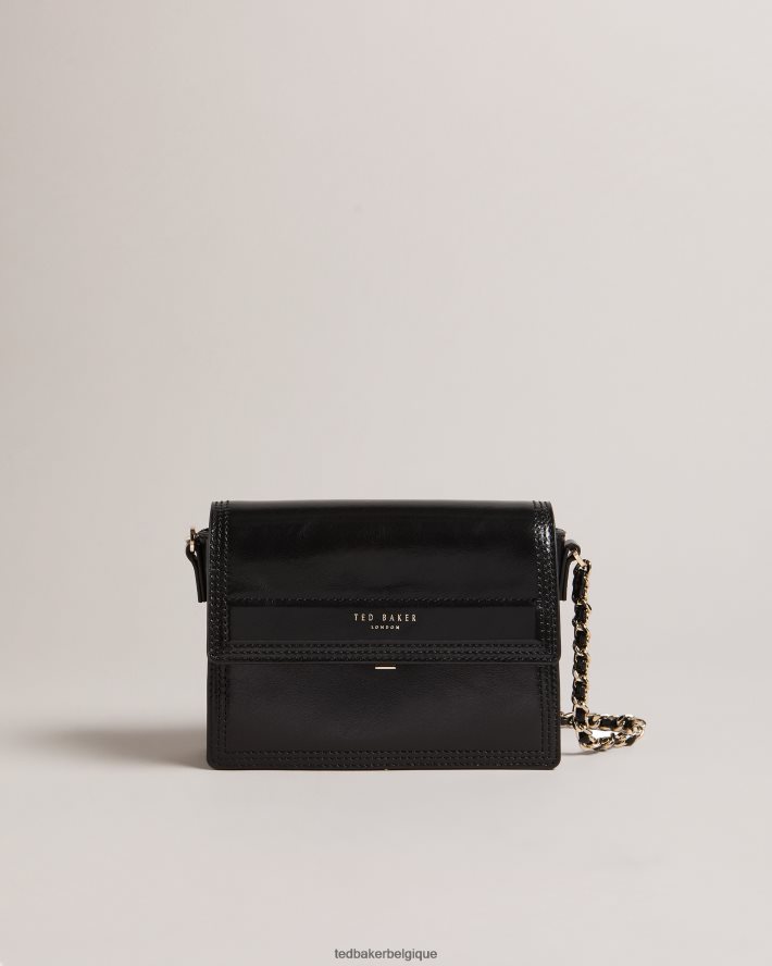 être Ted Baker femmes sac bandoulière en cuir Libbe noir FR8J42803 Sacs