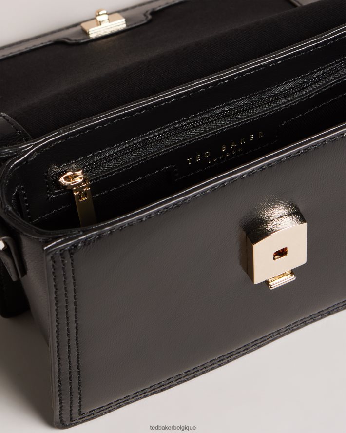 être Ted Baker femmes sac bandoulière en cuir Libbe noir FR8J42803 Sacs