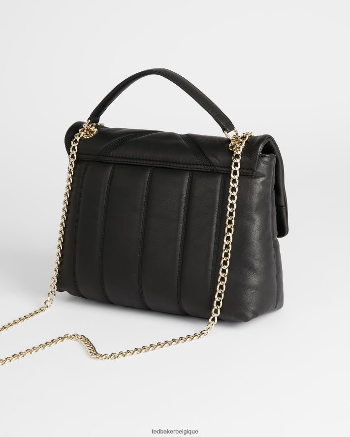être Ted Baker femmes sac bandoulière en cuir matelassé Ayahlin Puffer noir FR8J42699 Sacs