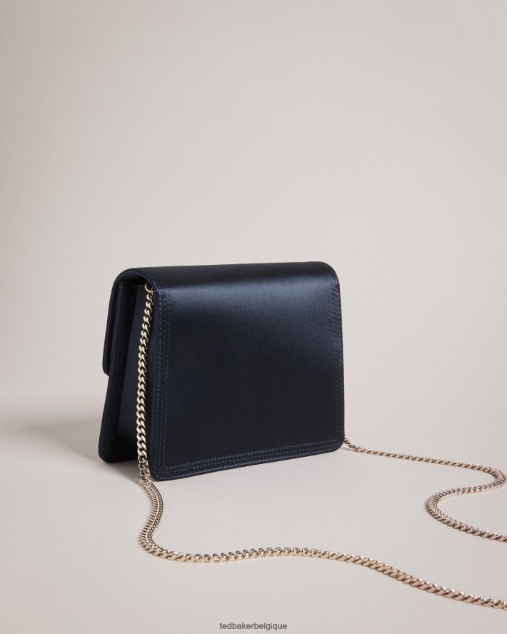 être Ted Baker femmes sac bandoulière en satin kienya bleu foncé FR8J42748 Sacs