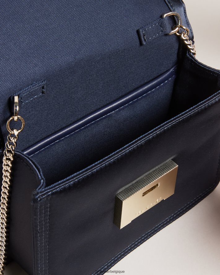 être Ted Baker femmes sac bandoulière en satin kienya bleu foncé FR8J42748 Sacs
