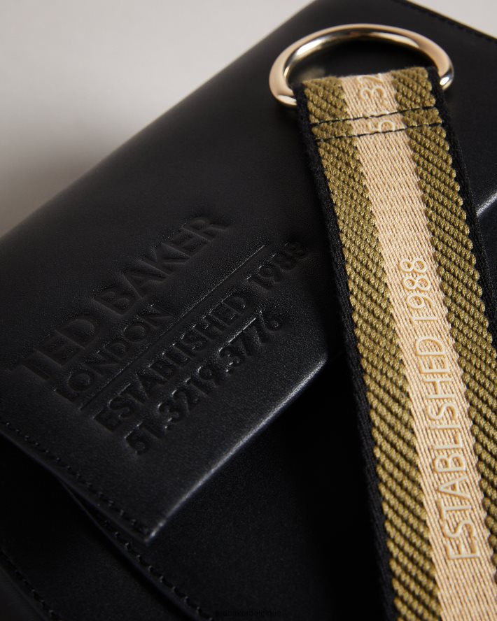 être Ted Baker femmes sac à bandoulière en toile de marque Darcell noir FR8J42664 Sacs