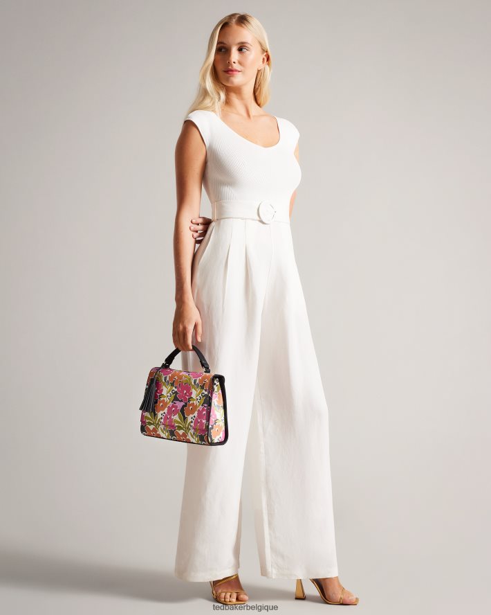 être Ted Baker femmes sac bandoulière à imprimé magnolia Maniya rose FR8J42737 Sacs