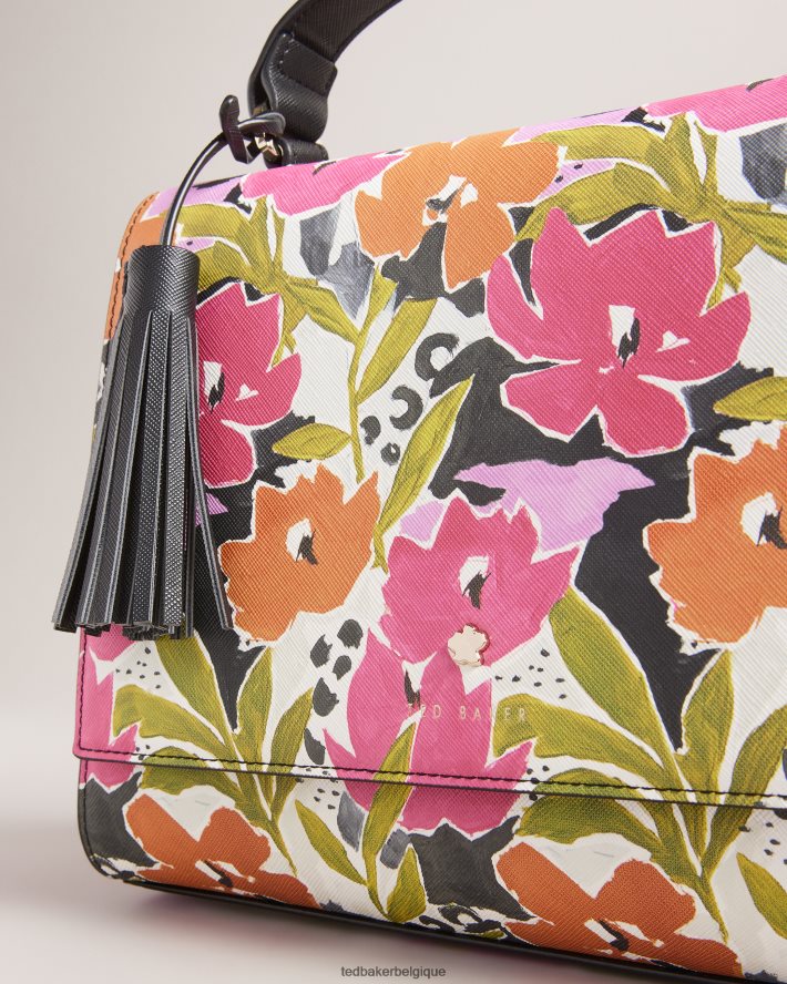 être Ted Baker femmes sac bandoulière à imprimé magnolia Maniya rose FR8J42737 Sacs
