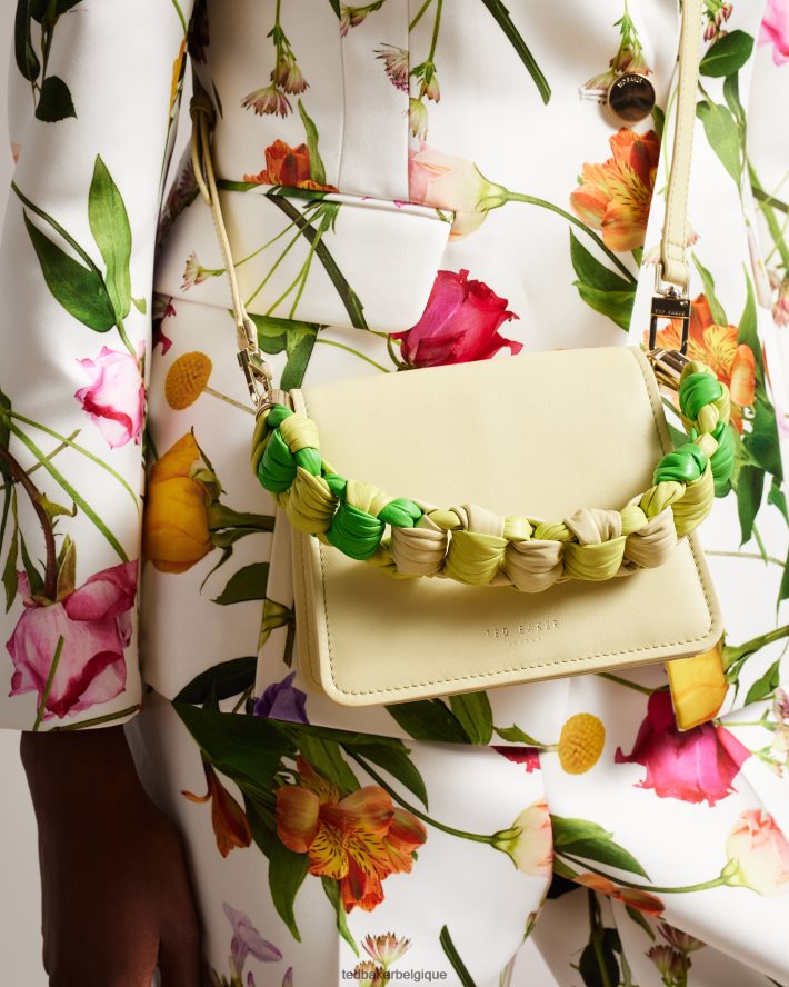 être Ted Baker femmes sac bandoulière maryse à poignée nouée citron vert FR8J42720 Sacs