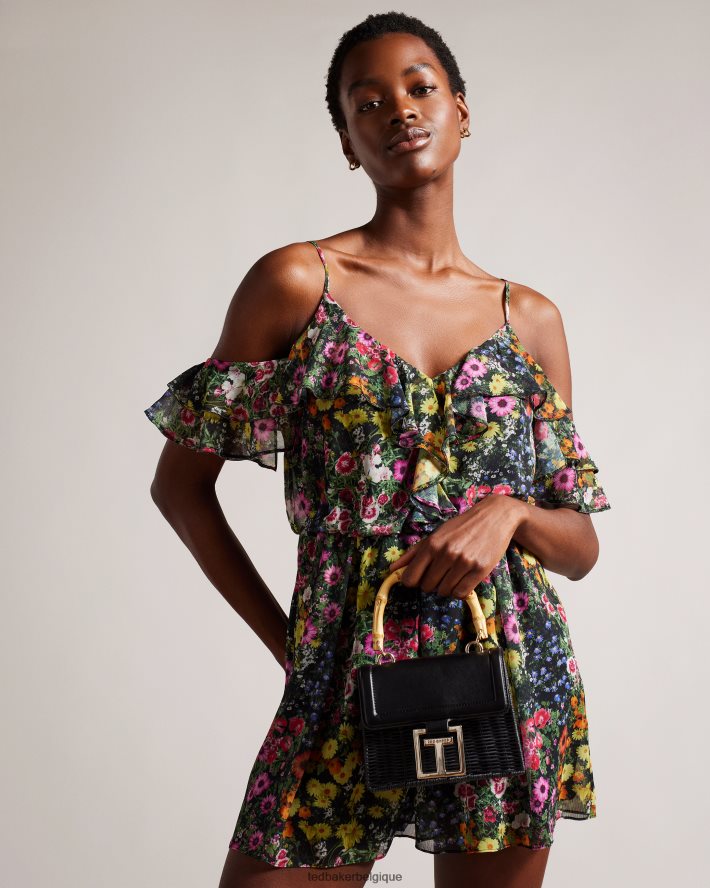 être Ted Baker femmes sac bandoulière panier à poignée supérieure Jaylisa noir FR8J42743 Sacs