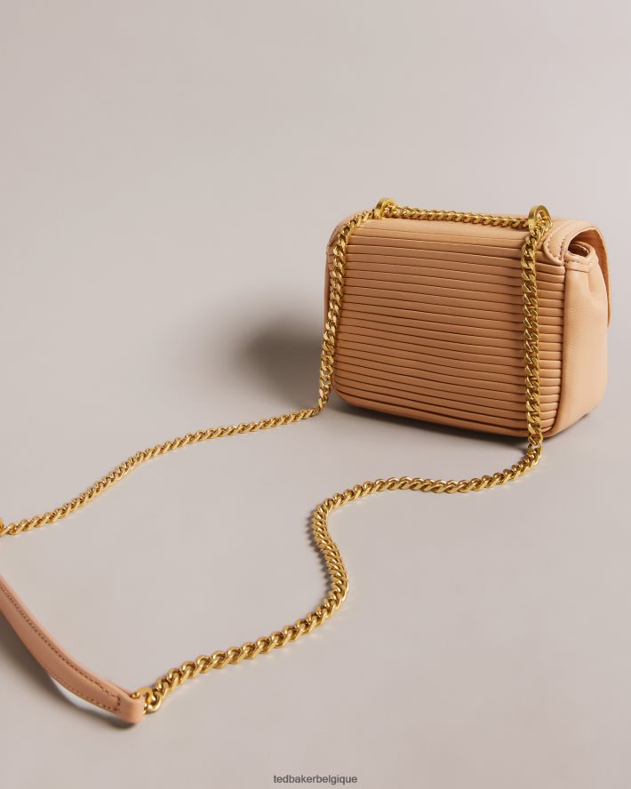 être Ted Baker femmes sac bandoulière pyalily plissé chameau FR8J42704 Sacs