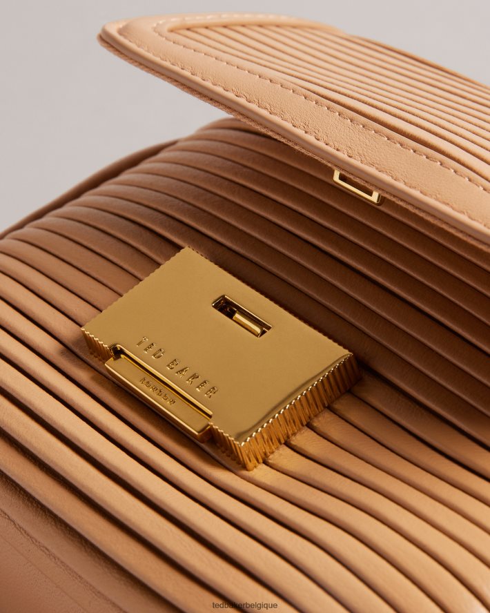 être Ted Baker femmes sac bandoulière pyalily plissé chameau FR8J42704 Sacs